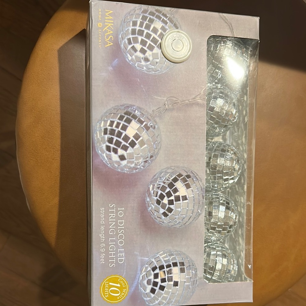 Mikasa Mirrored Disco Ball String Lights - Silver